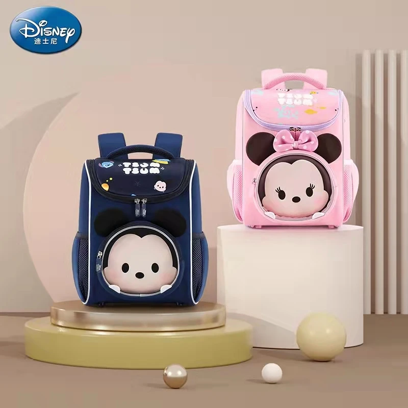 2022 Disney Mickey Kindergarten Bags For Boy Girls Primary Student Shoulder Orthopedic Backpack Large Capacity Kids Gift Mochila