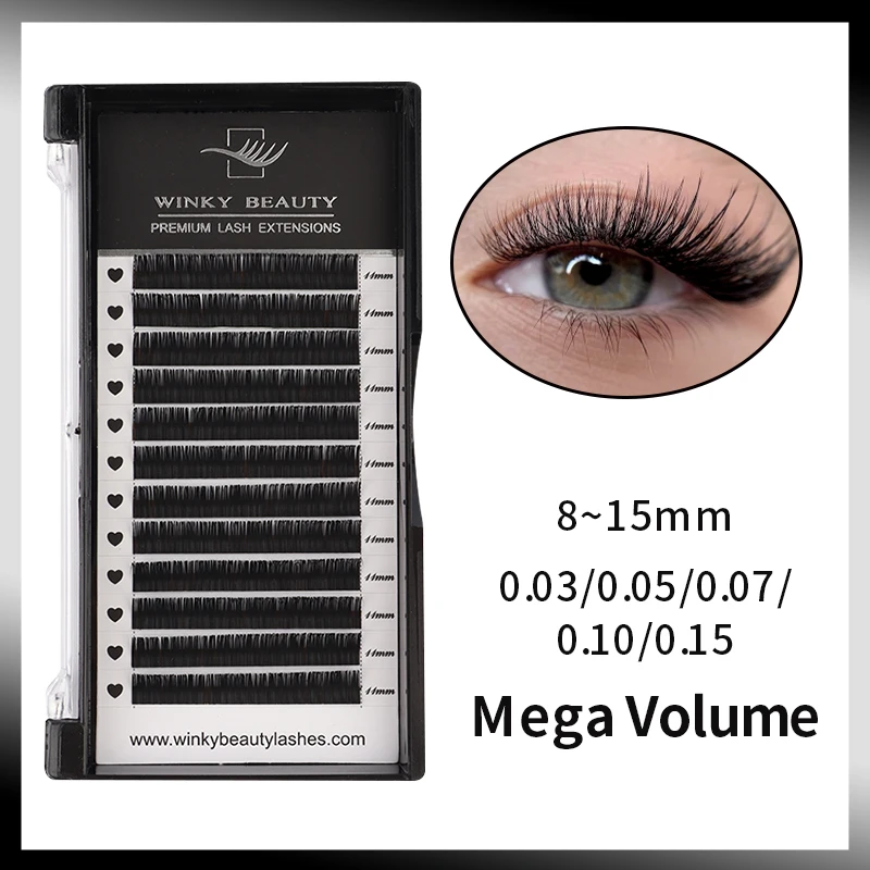 

Hot sale professional private label soft black matte faux eyelash extensions light and flexible silk lashes extension