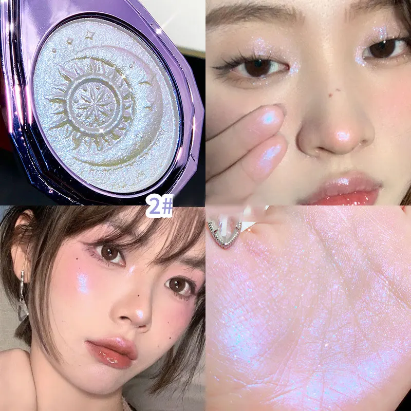Paleta de diamante Glitter Highlighter, maquiagem facial e corporal, Pearlescent Brighten