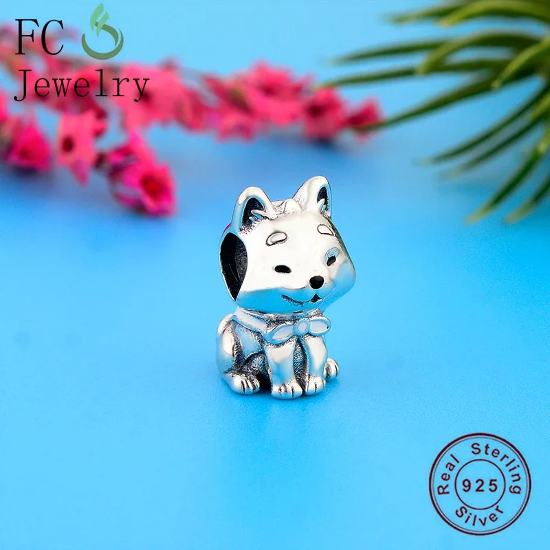 

FC Jewelry Fit Original Pan Charms Bracelet 925 Silver Animal Japanese Akita Inu Dog Bead For Women Summer Berloque 2020 New