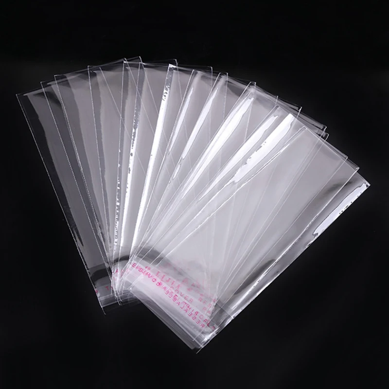 TETP-Self Adhesive Bag, Cellophane, Plastic, Marker, Ruler, Makeup Brush, Packaging, Storage, Cellophane, 4cm Width, 500Pcs 2