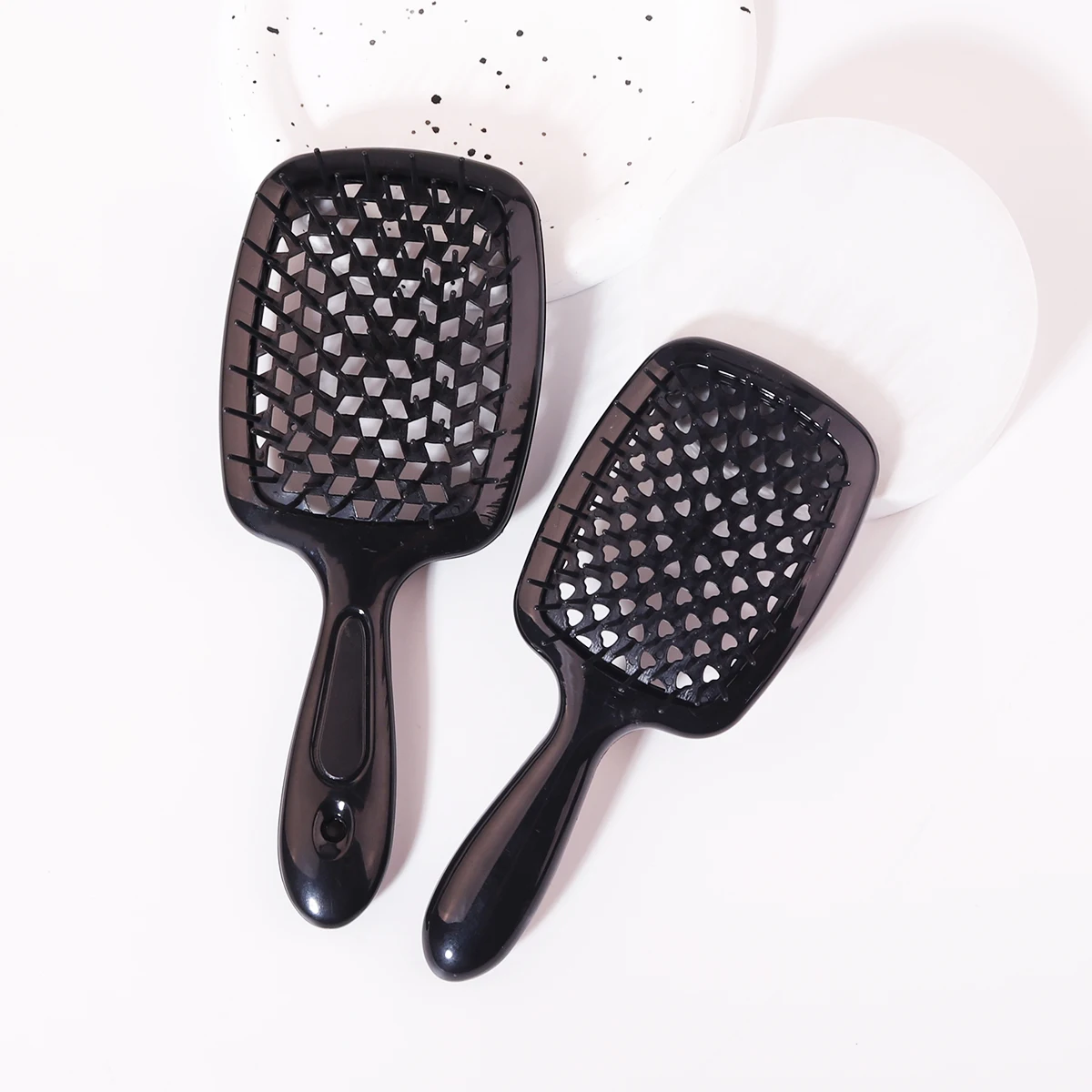 Curly Hair Brush 2pcs anti-static hollow massage wet dry for real hair wigs