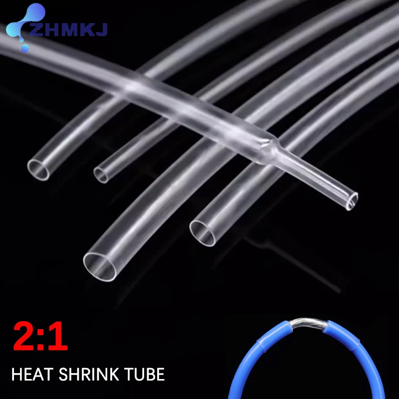 Tubo Termorestringente Trasparente 2:1 Manicotto Per Cavo Ultra Sottile Trasparente Diametro Isolato 1 Mm-15 Mm - Foto 7