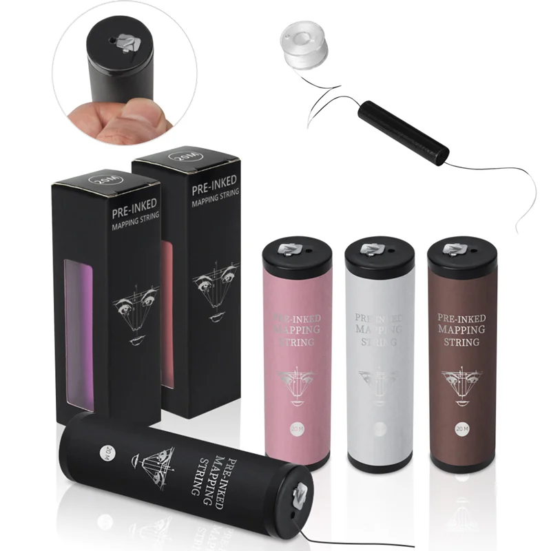 

1pcs MAPPING STRING Microblading Pre Inked 20m Pre Inked Tattoo for String Mapping Eyebrow Marker Thread Tattoo Brows Point