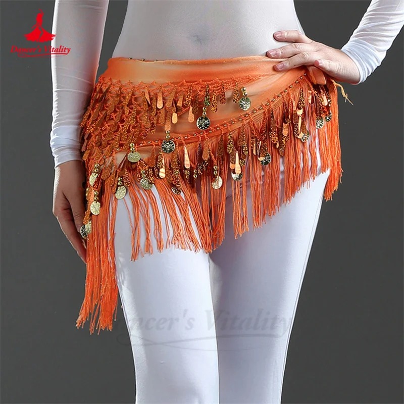 

Belly Dance Belt for Women Tie Dyed Big Triangle Belly Dance Waist Chain Girl's Oriental Decoration Egyptian Costume Hip Scarf