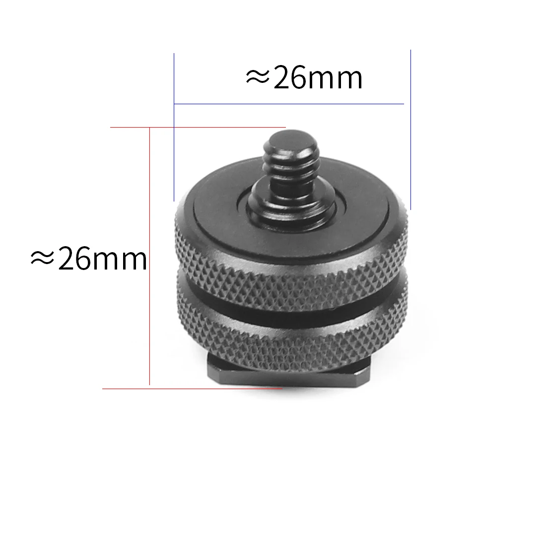 Double Cold Hot Shoe Adapter Mount Extension Holder Video Bracket for Canon for