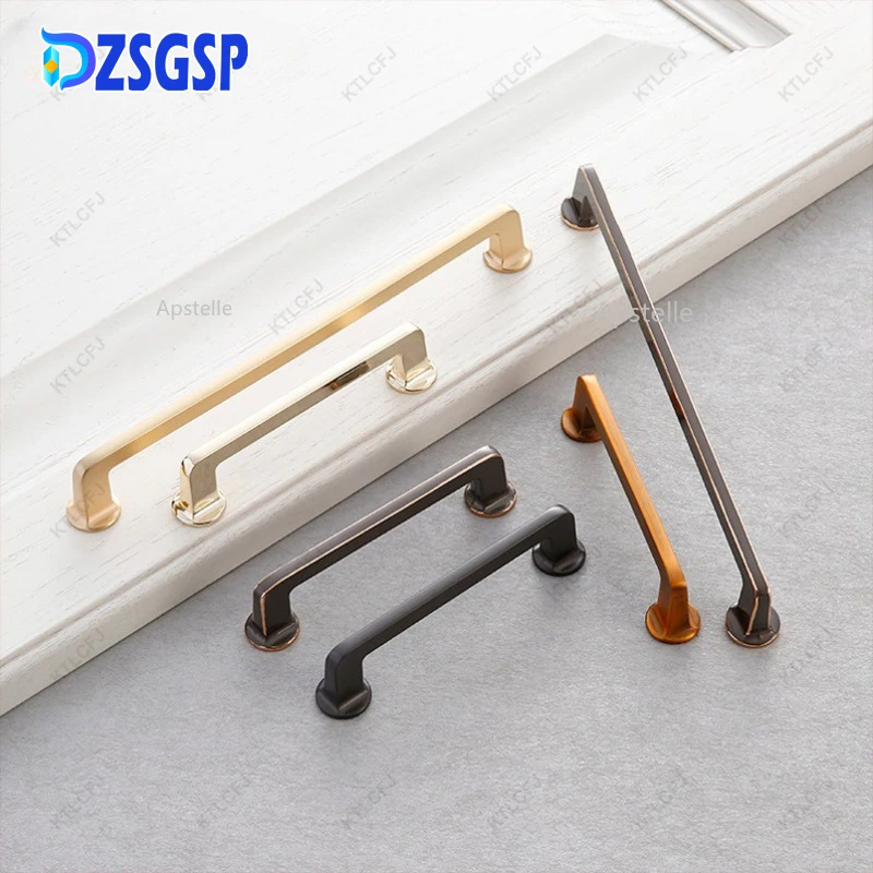 

DZSGSP Accessories Door Cabinet Wardrobe Door Handle Black Drawer Handle Modern Simple Single Hole Zinc Alloy Handle Hardware