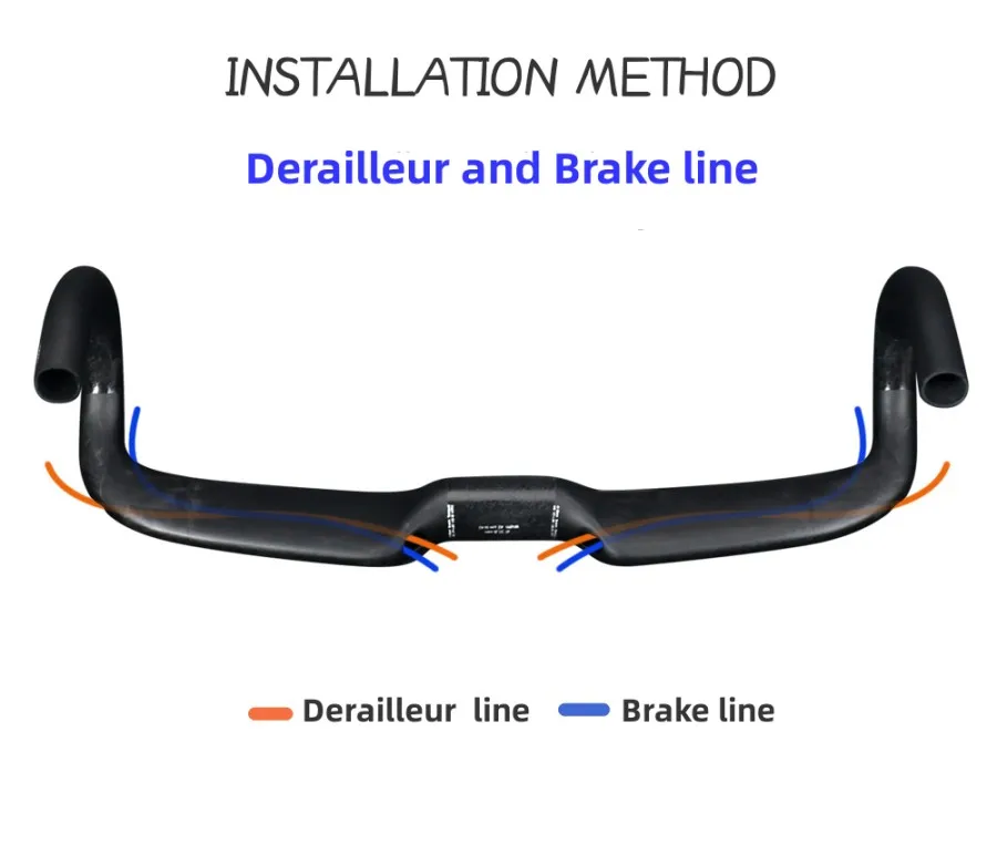 Road Bike Handlebar AERO T800 High Modulus Carbon Fiber 31.8mm Matte