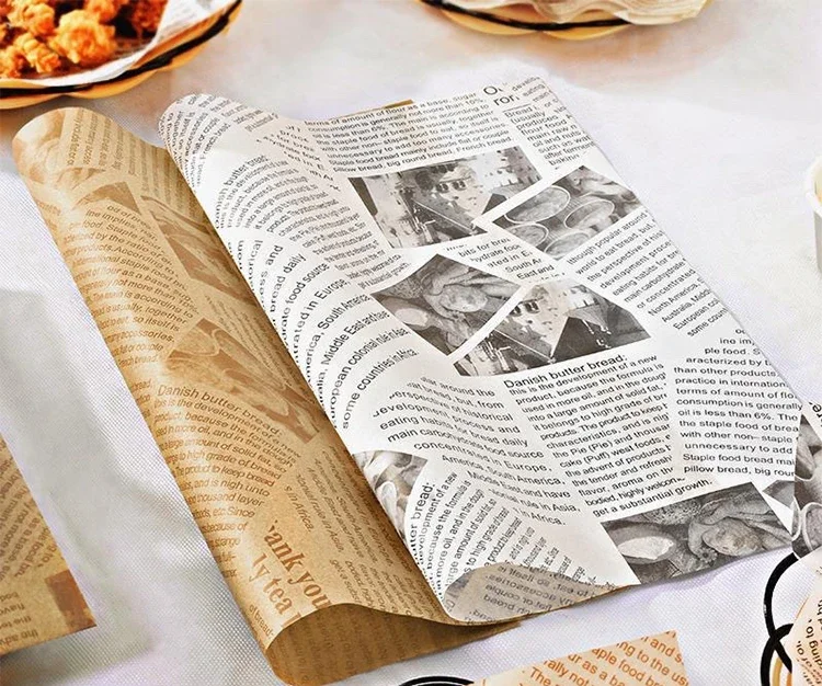 50PCS Greaseproof Wax Food Wrapping Paper 20x30cm for Burgers, Sandwiches, French Fries... - SKU GWFW1509 - UGI Packaging
