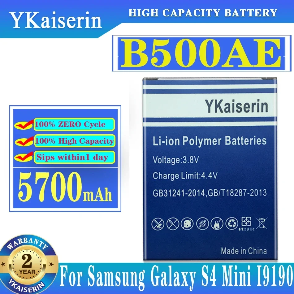 Batteria Ykaiserin B500Be B500Ae Per Samsung Galaxy S4 Mini I9190 I9192 I9195 I9198 Batteria 5700Mah