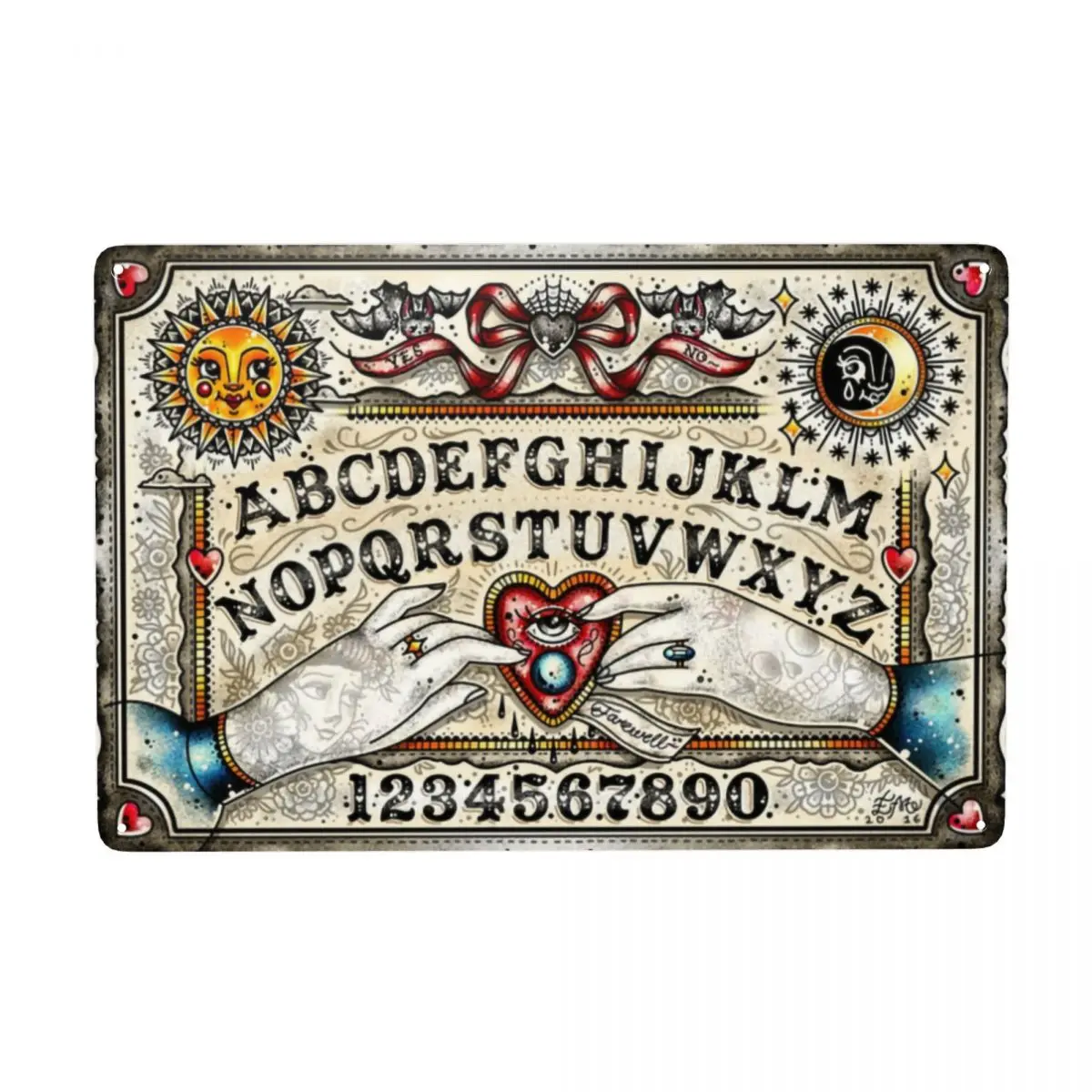 Tablero Retro Ouija, Letrero De Metal Personalizado Para Halloween,  Adivinación De La Muerte, Placa De Lata, Bar, Cafetería, Restaurante,  Decoración Del Hogar, 30x20cm - Placas Y Señales - AliExpress