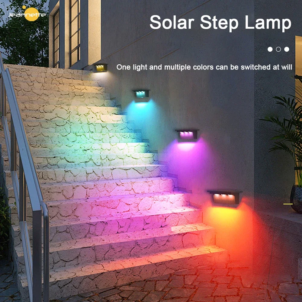 LED Solar Street Lights Outdoor Solar RGB Lamp With 2 Light Mode Waterproof Motion Sensor Security Lighting for Garden Wall lamp