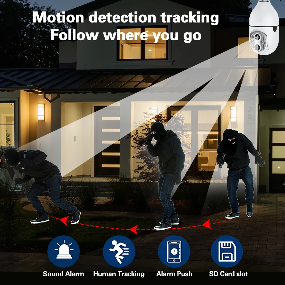 1080p HD WiFi motion detection tracking