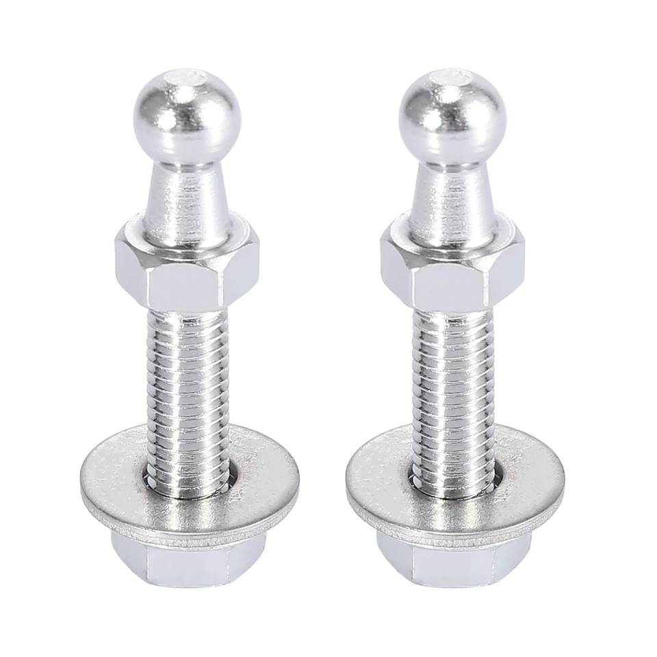 X AUTOHAUX 4 Staffe Montaggio Perno A Sfera 10mm – Supporti Metallici Per Puntone Gas, Nero (2 Paia) - 2