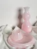 Modern Light Luxury Style Marble Round Tray ART Photographic Prop Living Room Decoration Perfume Jewelry Pink Storage Tray 4