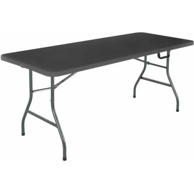 

Cosco 6 Foot Centerfold Folding Table, Black 72.00 X 30.00 X 30.00 Inches Camping Table Mesa