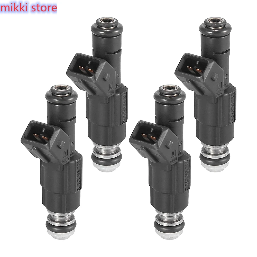 Set of 4 Upgrade 4 Hole Fuel Injectors Nozzle for Jeep Wrangler Cherokee 4.0L 0280155703