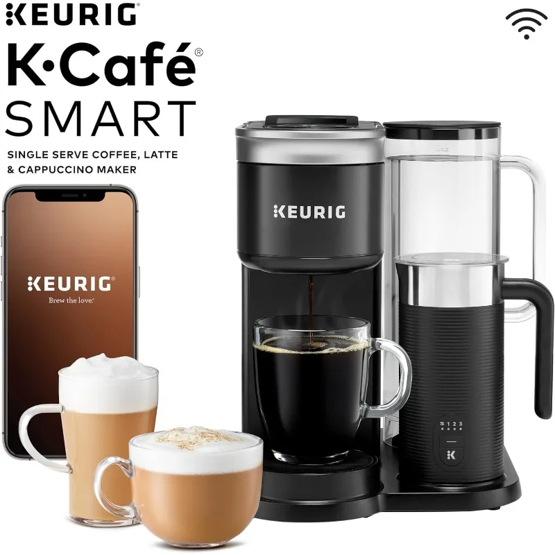 Keurig K-Cafe SMART Single Serve K-Cup Pod Coffee, Latte and Cappuccino Maker, Black 2