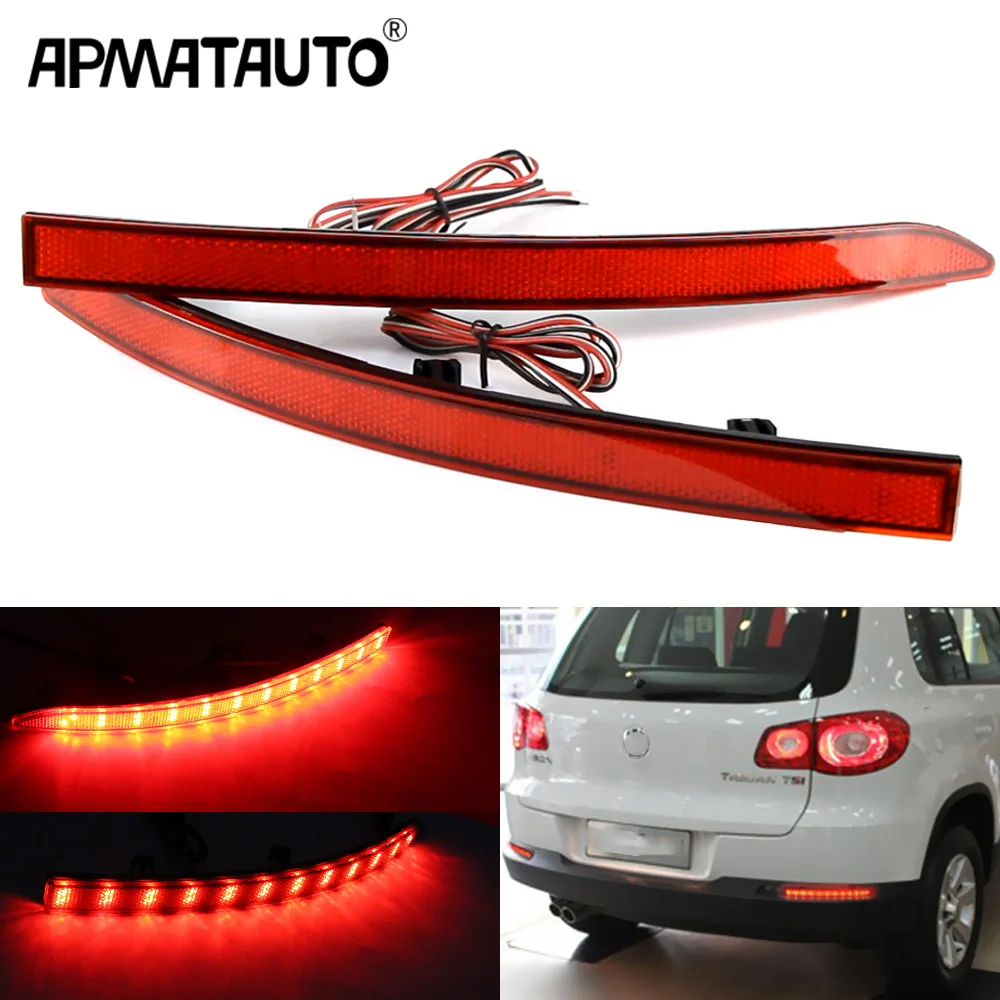 2PcsLEDRearBumperReflectorLightForVolkswagenTiguan20092010