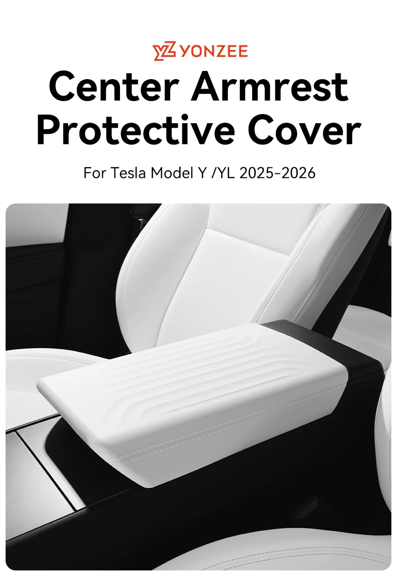 YZ Für Tesla Model Y YL 3 Juniper Armlehnenpolster Mittelarmlehnenbox-Abdeckung Weiche Hülle TPE Mittelarmlehnenbox 2026 Autozubehör – Detail 1