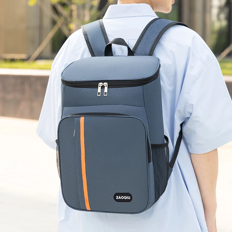 Large Capacity Insulated Backpack - Non Food Contact Insulated Bag for Camping, Hiking, and Office Use - Black Outdoor Backpack,