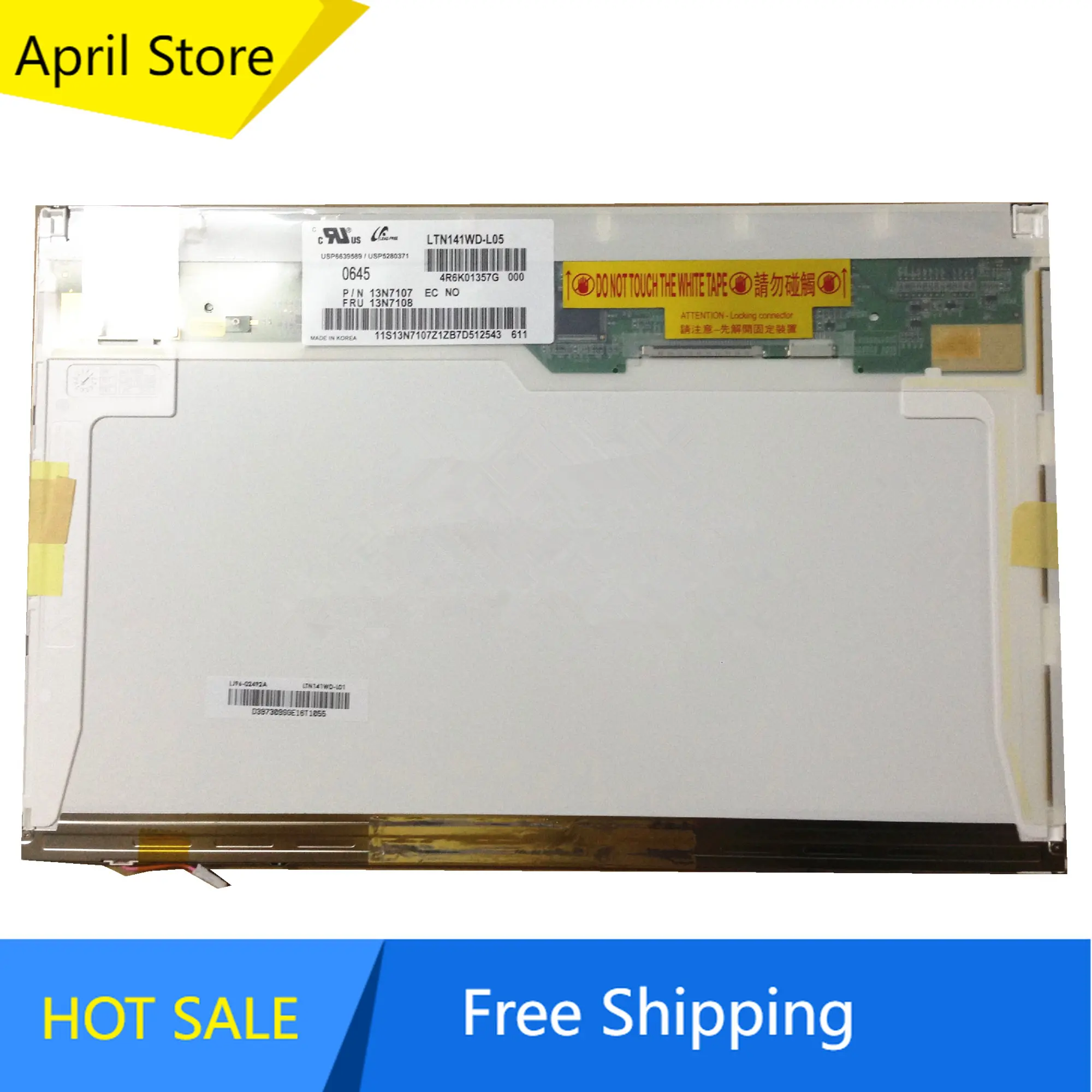 

Free Shipping LTN141WD-L05 LP141WP1 B141PW03 B141PW01 N141C3 LTN141BT06 Laptop Lcd Screen 1440*900