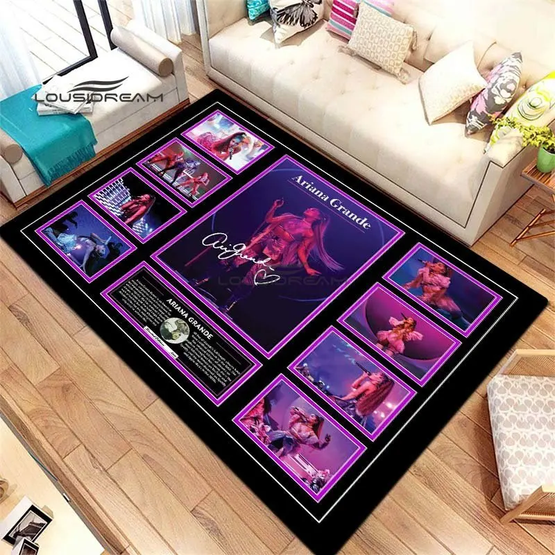 Ariana Grande Carpet and Rug Pop singer Bedroom Decor Carpet Floor Mat Living Room Bedroom Decorate Large Area Soft Carpet 5