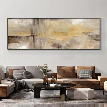 Modern Abstract Aesthetic Wall Art Minimalist Landscape HD Canvas Oil Painting Posters and Prints Home Bedroom Living Room Decor 1
