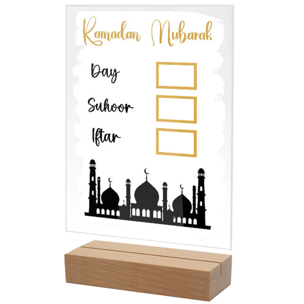 

Acrylic Table Bathroom Decorations Eid for Home Moon Ornament Muslim Islam Tabletop Ramadan Mubarak Decorative Item