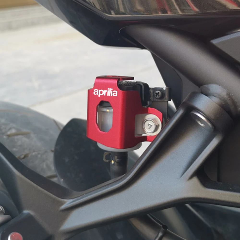 Logo For Aprilia Rs660 Tuono Tuareg Rs 660 Rear Brake Fluid Reservoir Guard Oil Cup Cover Cap Protection Motorcycle Accessories