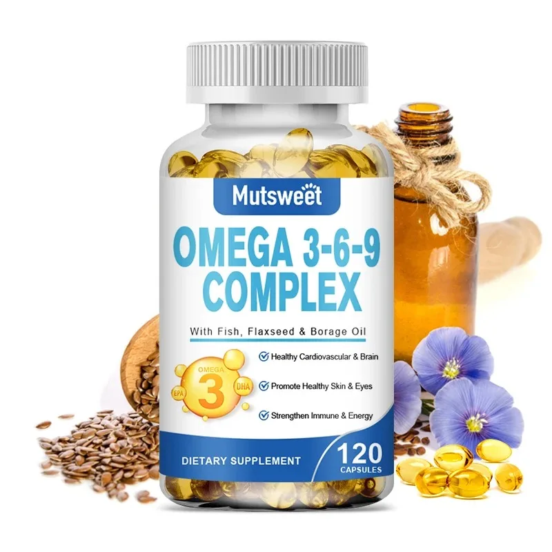 Minch Omega3 Oil Complex Supplement with Fish Flaxseed for