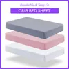 1pc Solid Crib Fitted Sheet Microfiber Super Soft Toddler Bedsheet Washable Bed Cover 1