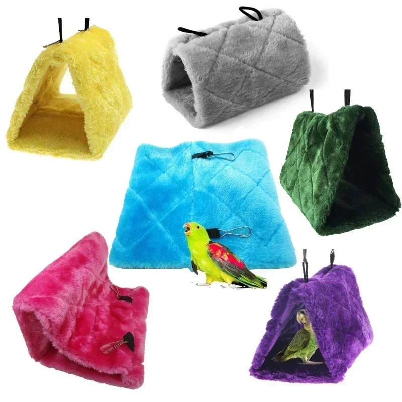 HOT Pet Bird Parrot Cages Warm Hammock Hut Tent Fashion Bed Hanging Cave for Sleeping and Hatching Cage Decoration 5