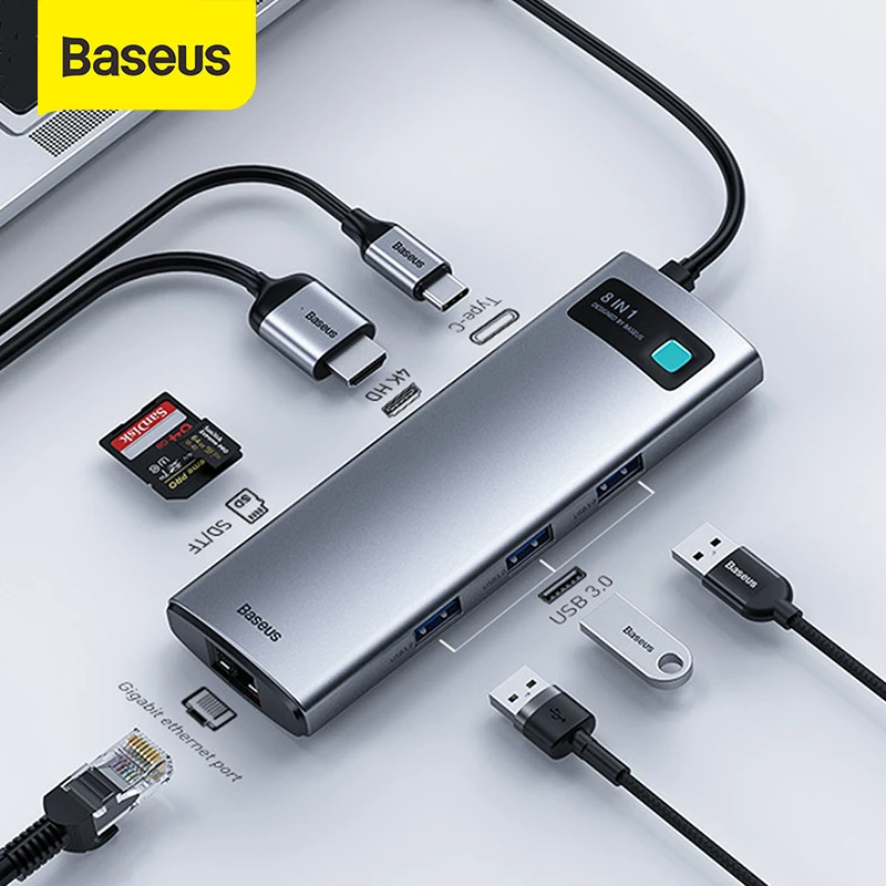 Adaptador 8 em 1 Baseus