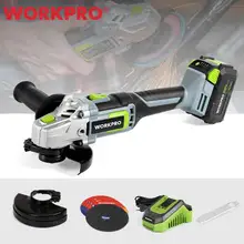 WORKPRO 20V Rechargeable Angle Grinder Cordless Electric Grinding Machine DIY Power Tool Cutting Polishing With Battery&Access