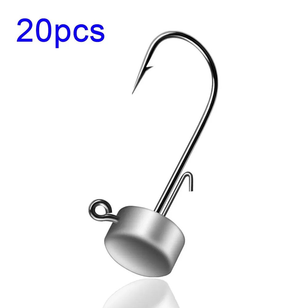 Têtes jig Ned Rig 20 pièces 3.5g à 14g pour leurres souples vers pêche verticale ajing