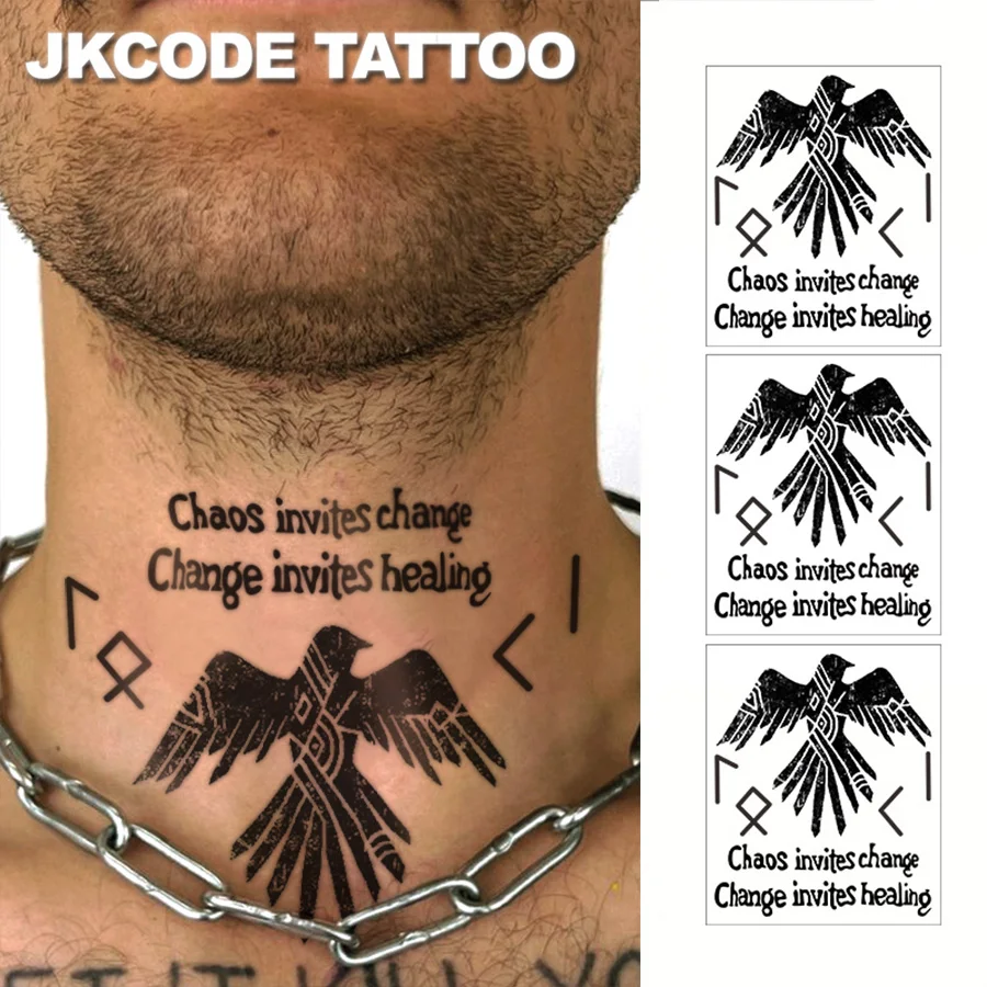 Ink Tattoo Ancient Viking Peace Totem – Quando o Caos Convida à Mudança e a  Mudança Convida à Cura, image size:900x900