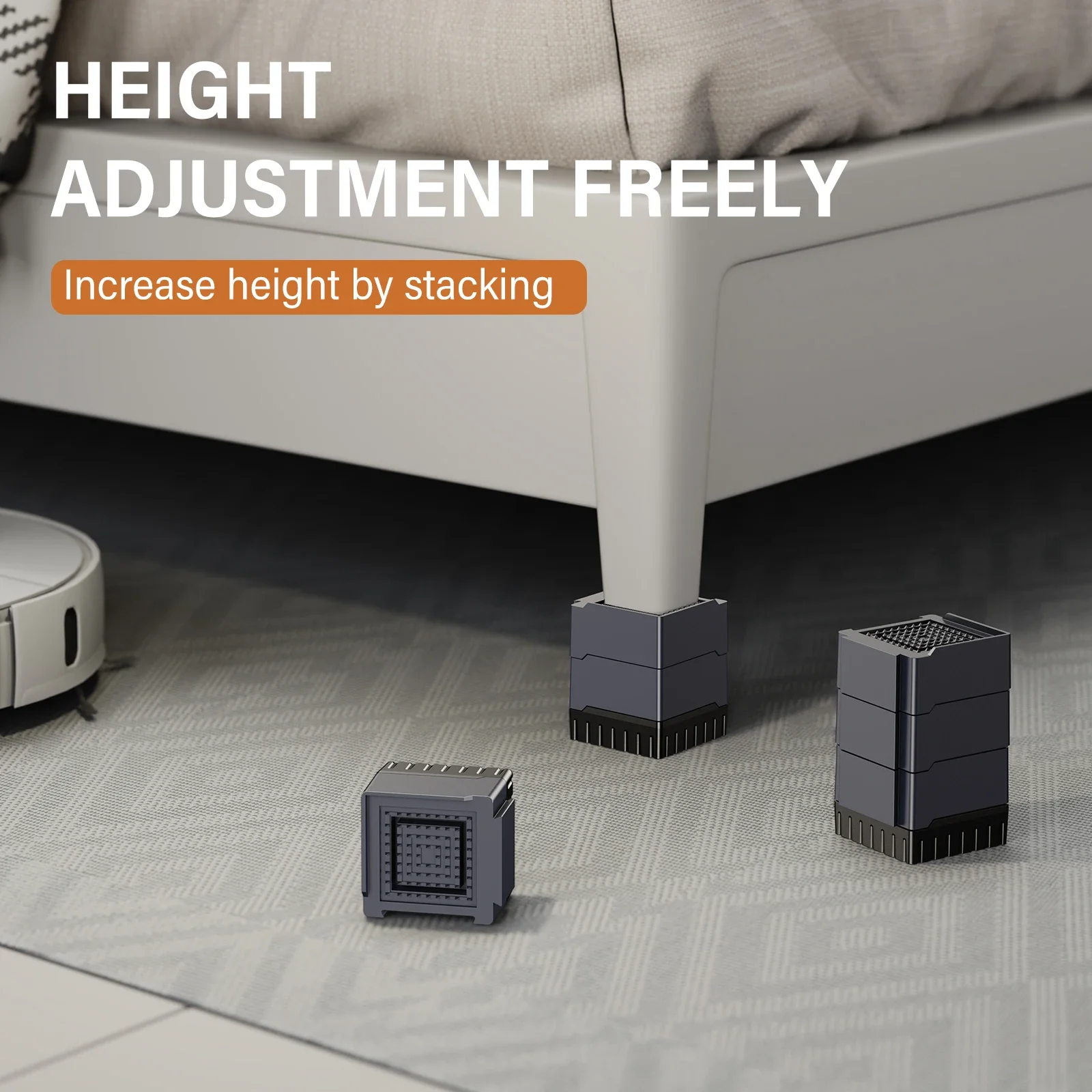 Eary 4pcs Table Leg Pad Chair Feet Protector Home Improvent Antislip Furniture Cups Waterproof Height Adjustable Booster Cushion