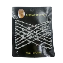 Vintage Black Elastic Hair Comb Clip for Women - Creative Korean Styling Headwear (White)