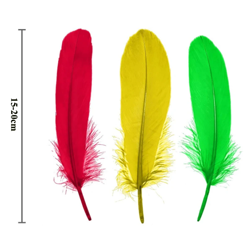 15-20cm Hard Stick Goose Feathers Artificial Swan Pluma Handicraft Accessories Decoration