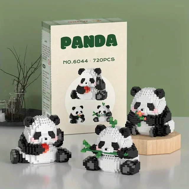 Cute Panda Building Blocks: Creative Series Educational Toy For Model Decoration Halloween/Thanksgiving Day/Christmas gift - HUAHUA Panda
