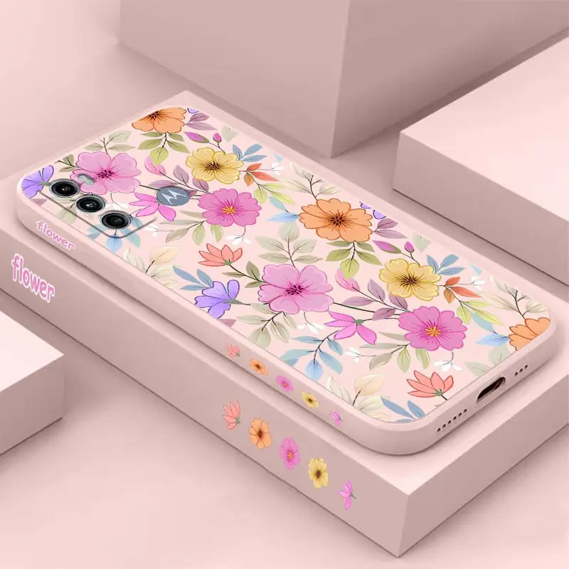 Colorful Flower Silicone Phone Case Cover
