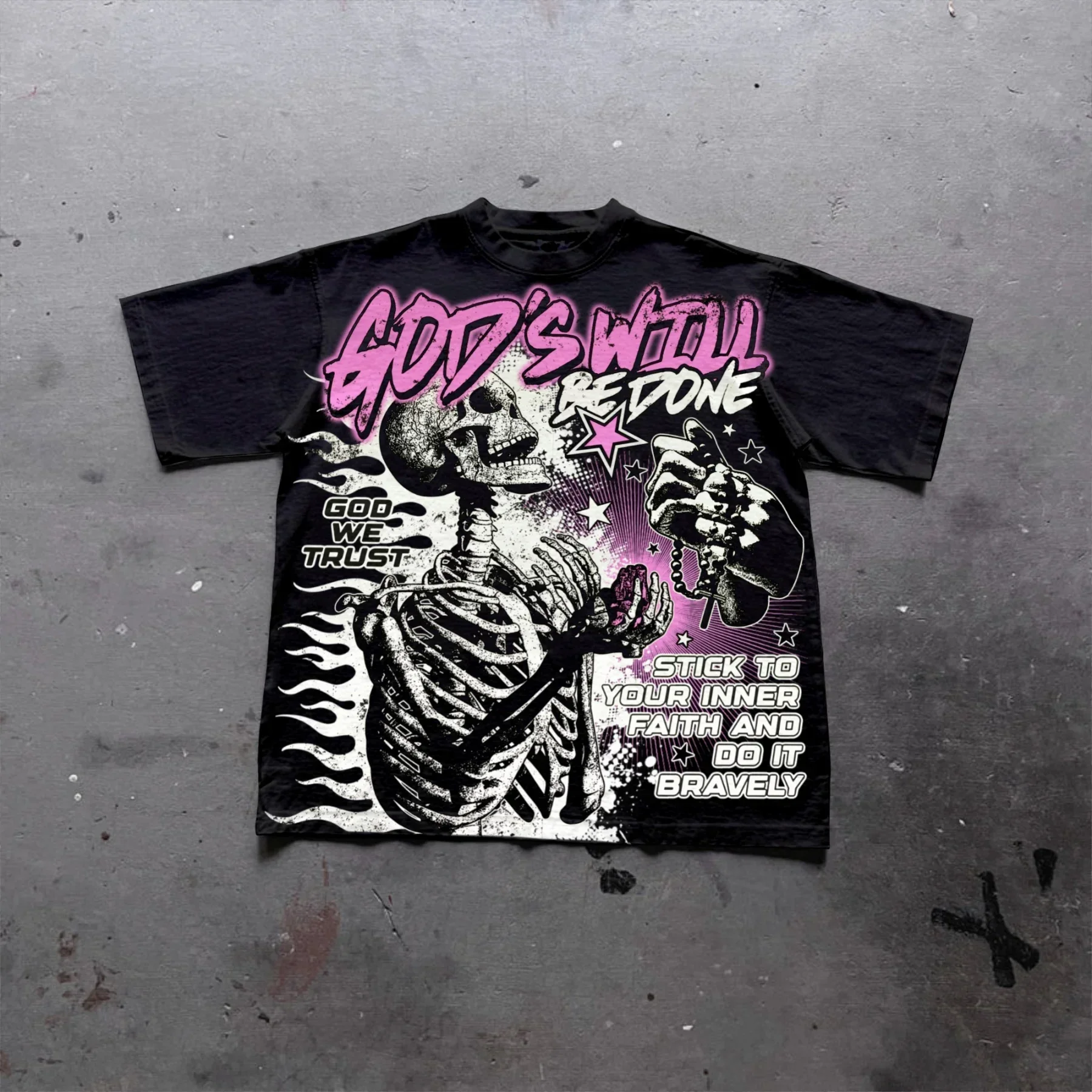 Vintage Oversized Hip Hop Streetwear Graphic T-Shirt - Casual Short Sleeve Summer Fashion Tee