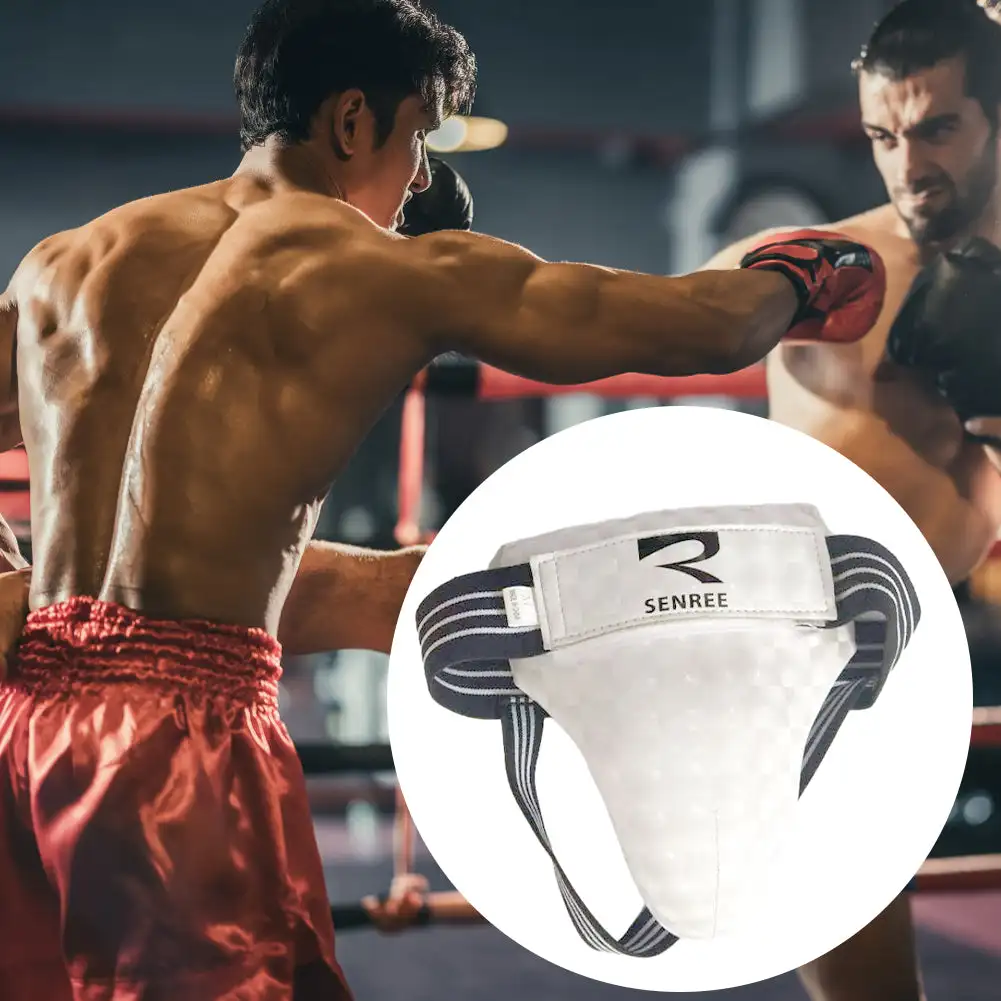 Adult Male Sanda Crotch Guard Protector Taekwondo MMA Groin Protector Kick Boxing Protection Guard Men Jockstrap groin protector