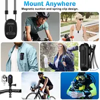Action 4K Sports Camera Magnetic Neck Strap Bike Car Mounts Entry Body Cam for Light Motorcycle Riding Family Travel 2