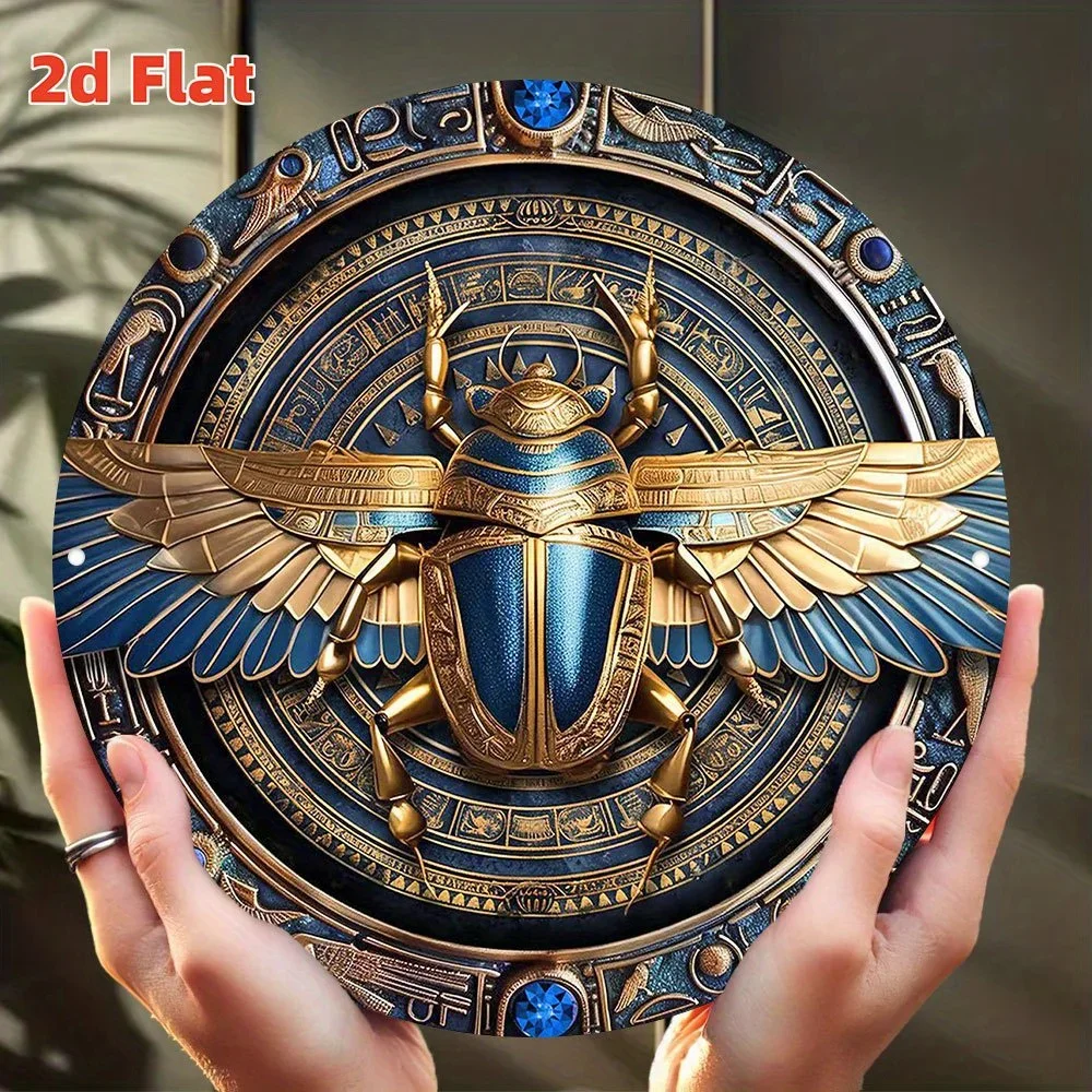 2D flat wall decoration, suitable for interior and exterior decoration, Egyptian-themed artwork with exquisite details 1