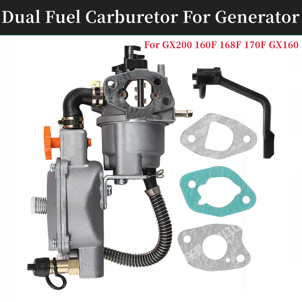 

Dual Fuel Carburetor For Generator GX200 160F 168F 170F GX160 LPG Conversion Kit Propane CONVERSION Hybrid