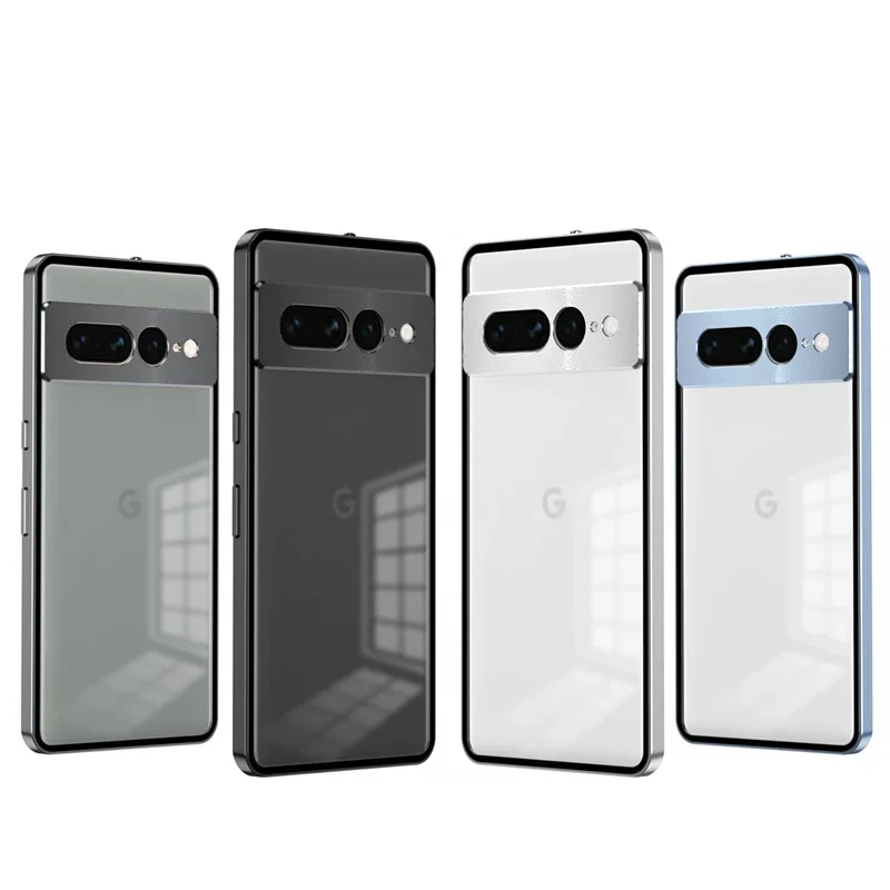Durable Aluminum Alloy & Clear Acrylic Back Phone Case - Shockproof Protection