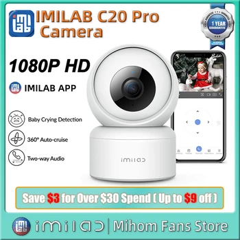 IMILAB C20 프로 홈 보안 카메라, 와이파이 1080P IP 실내 웹캠, CCTV 비디오 감시 캠, IMILAB 앱 호환 알렉사