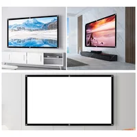 ThundeaL 16:9 100 120 150 Inch Projection Projector Screen Canvas White Curtain Screen 3D Film Portable Wall Mounted Projecting - Image 6